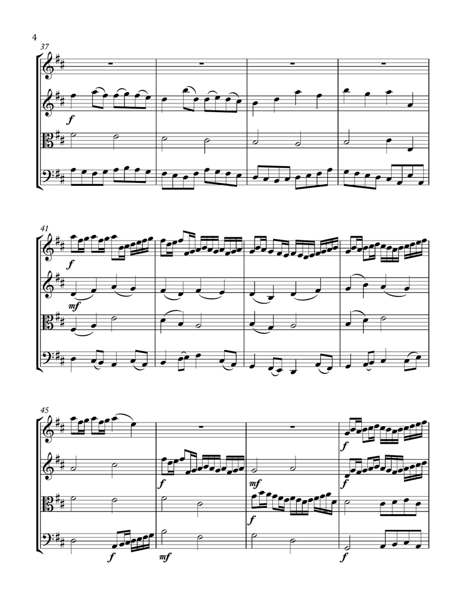 Canon In D String Quartet String Quartet scores gallery preview page 4
