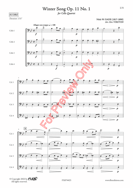 Winter Song Op. 11 No. 1 image number null