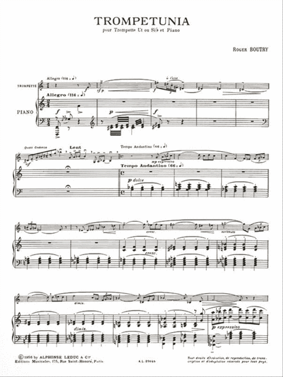 Trompetunia (trumpet And Piano) Trumpet Solo scores gallery preview page 2