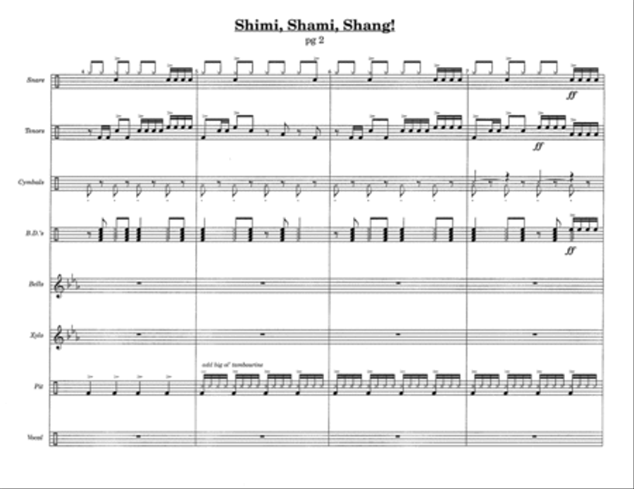 Shimi-Shami-Shang! w/Tutor Tracks Percussion Ensemble scores gallery preview page 4