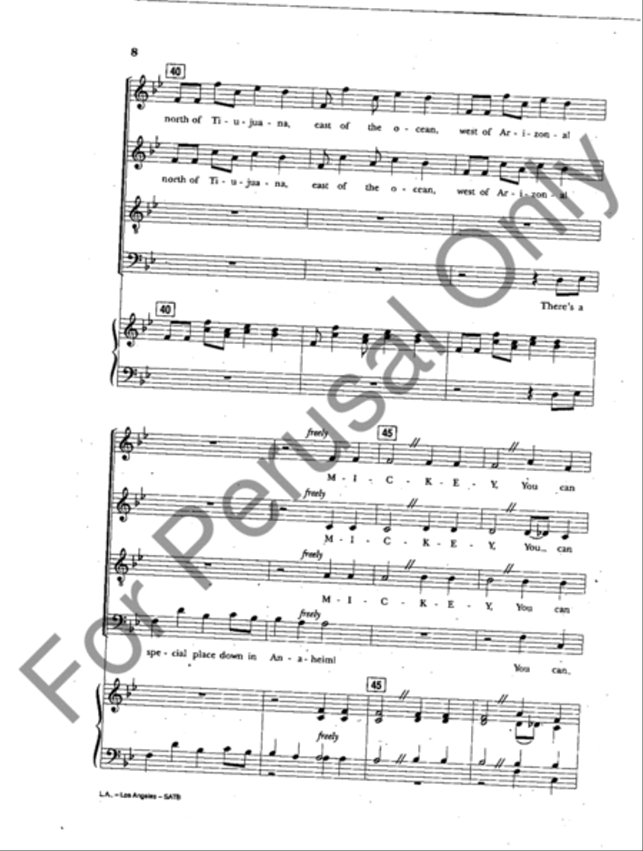 L.A., Los Angeles L.A., Los Angeles 4-Part scores gallery preview page 8