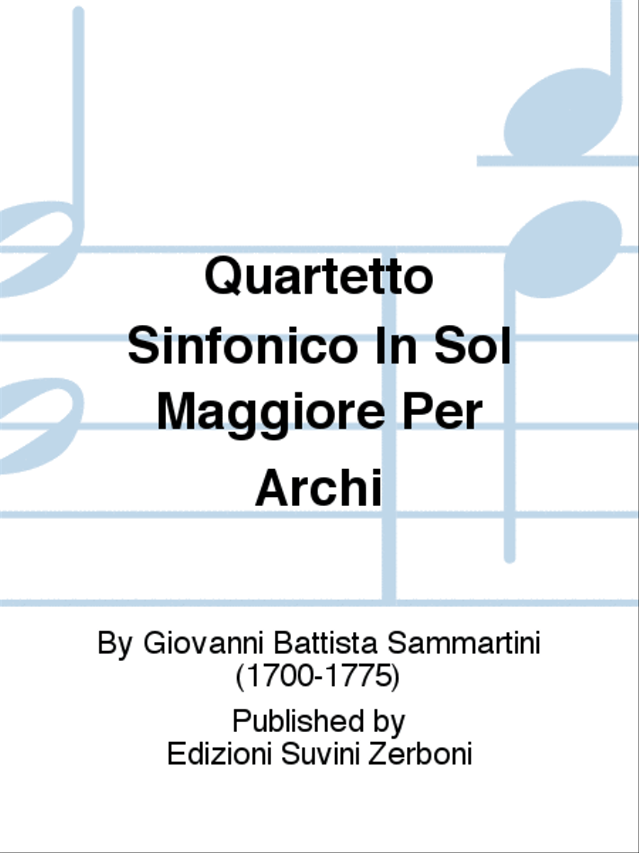 Quartetto Sinfonico In Sol Maggiore Per Archi String Quartet scores gallery preview page 1