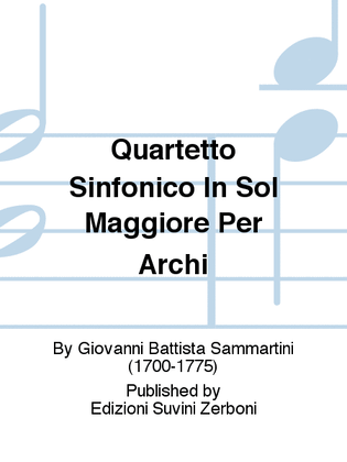 Quartetto Sinfonico In Sol Maggiore Per Archi