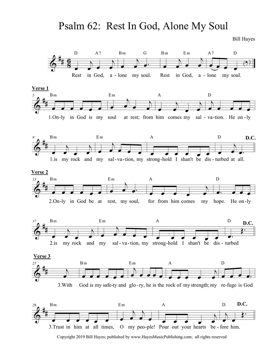Psalm 62: Rest In God, Alone My Soul Small Ensemble scores gallery preview page 1