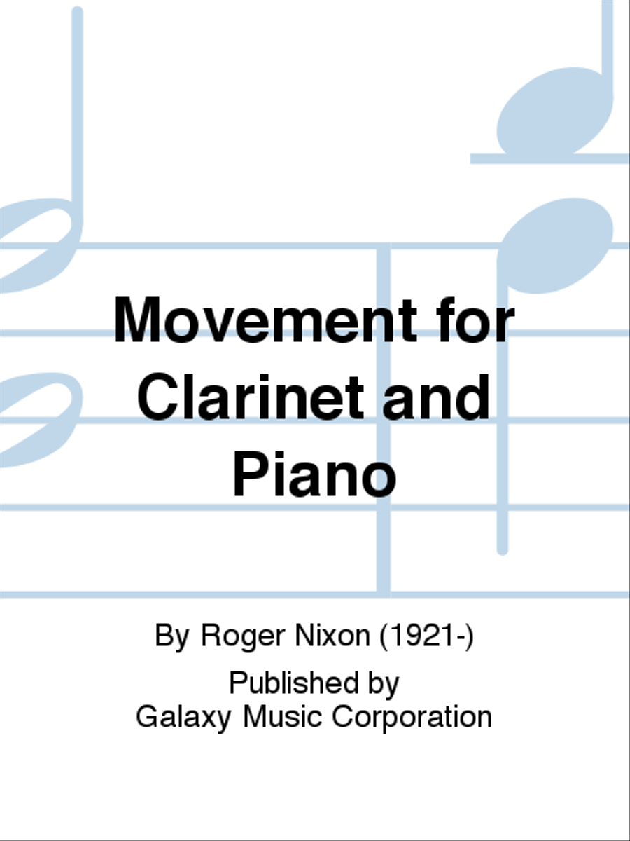 Movement for Clarinet and Piano