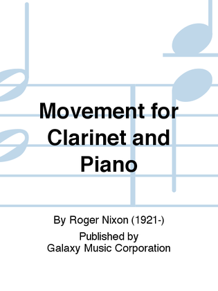Movement for Clarinet and Piano