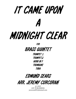 Book cover for It Came Upon A Midnight Clear for Brass Quintet