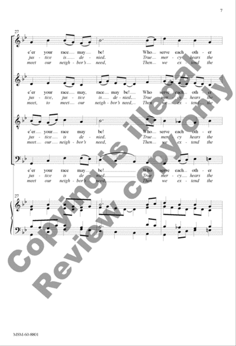 In Christ There Is No East or West (Choral Score) 4-Part scores gallery preview page 17