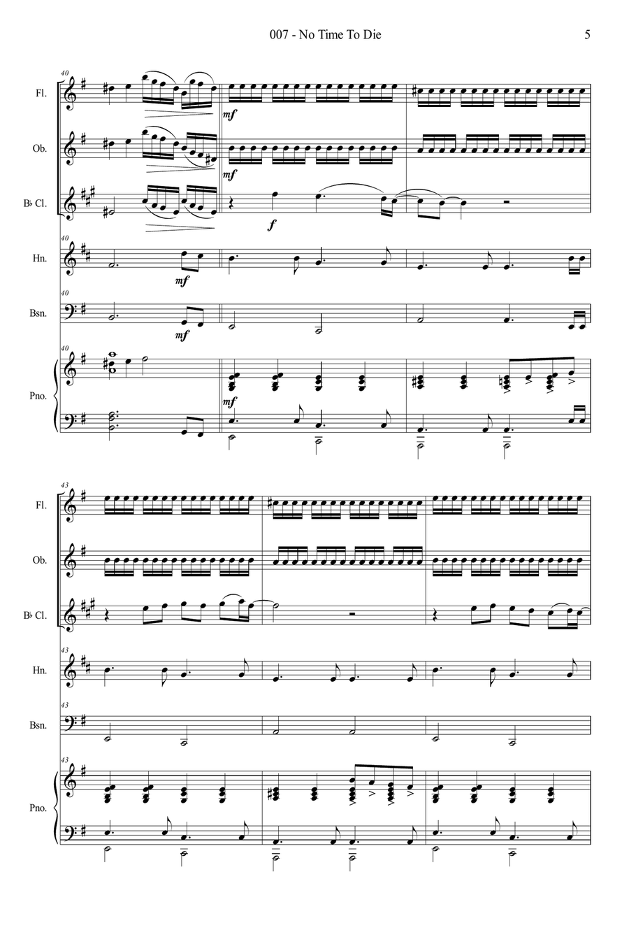 No Time To Die Small Ensemble scores gallery preview page 5