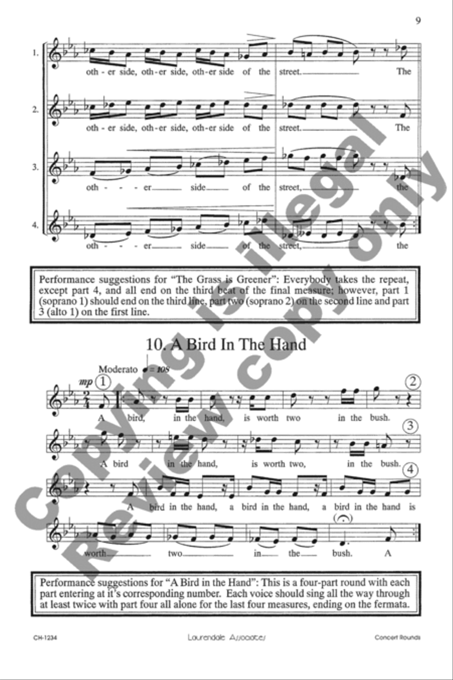 Concert Rounds on Old Sayings Unison Choir scores gallery preview page 23