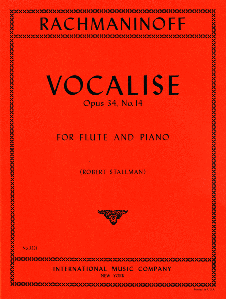 Vocalise, Opus 34 No. 14 (STALLMAN)