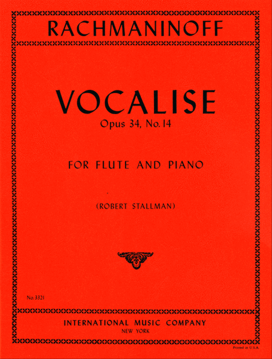 Vocalise, Opus 34 No. 14 Flute Solo scores gallery preview page 1