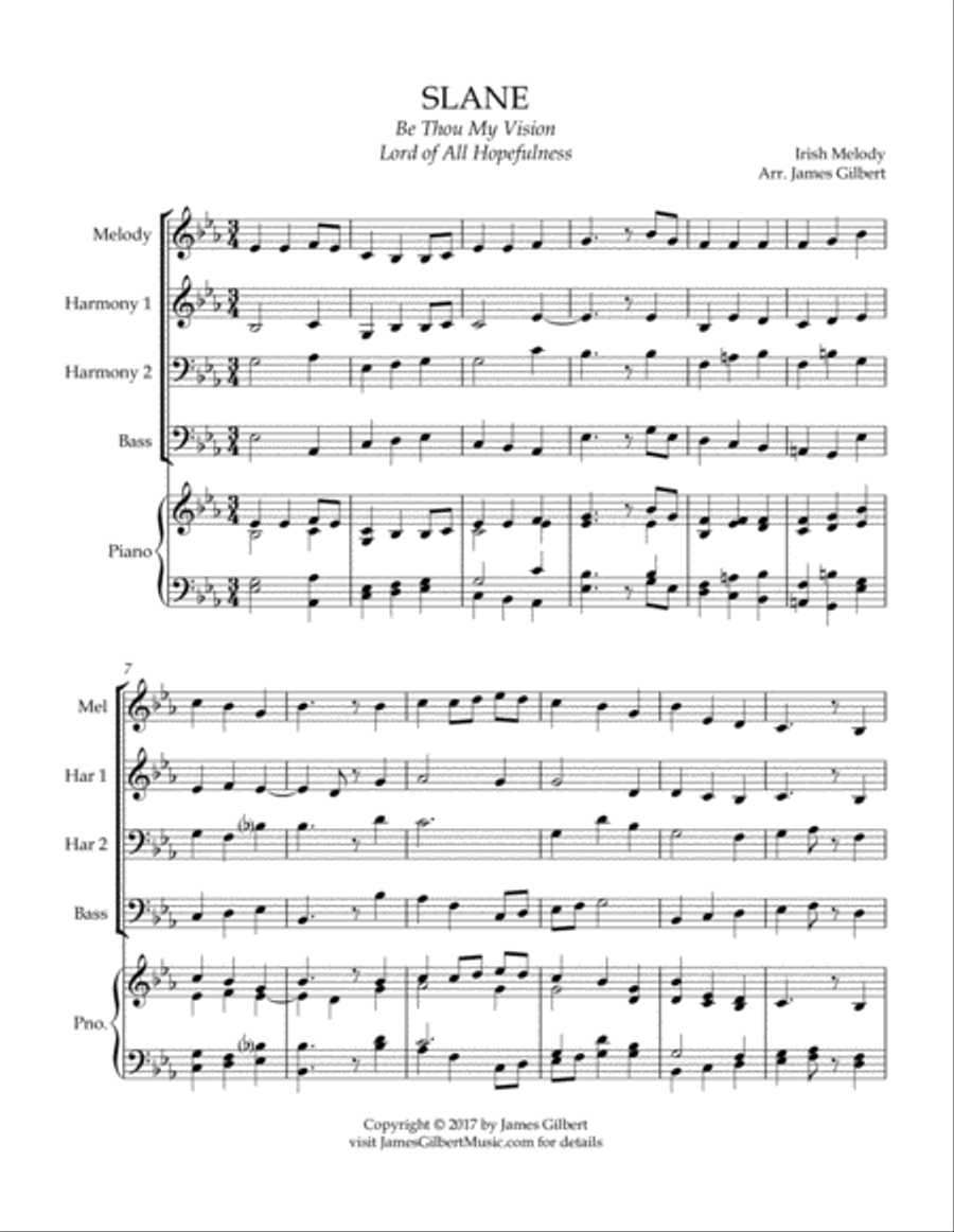 SLANE (Be Thou, My Vision) Small Ensemble scores gallery preview page 2
