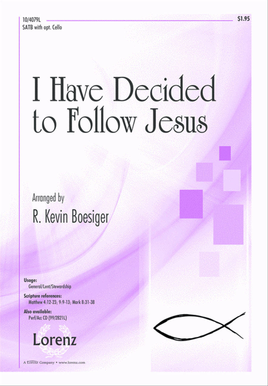 I Have Decided to Follow Jesus 4-Part scores gallery preview page 1