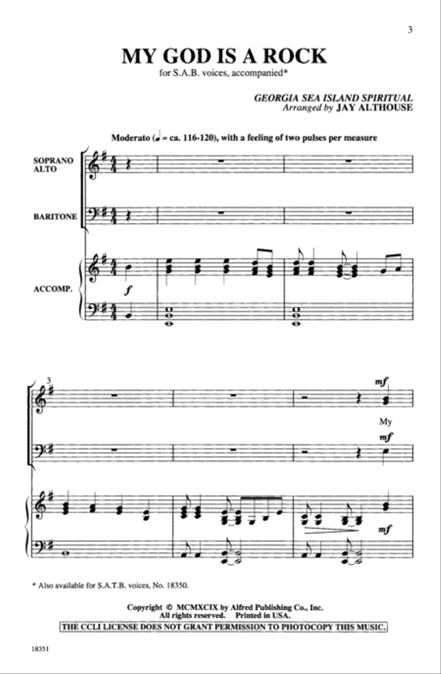 My God Is a Rock My God Is a Rock 3-Part scores gallery preview page 2