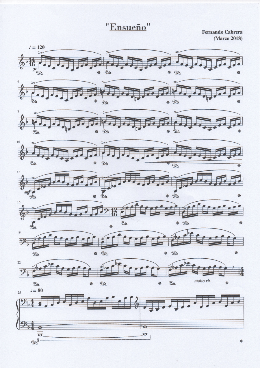 Ensueño Piano Solo scores gallery preview page 1