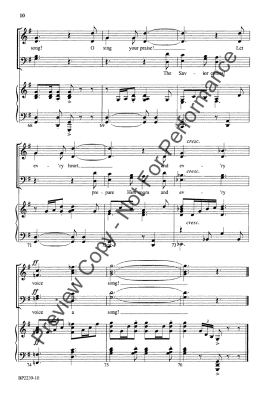Let Every Heart Prepare Him Room 4-Part scores gallery preview page 10