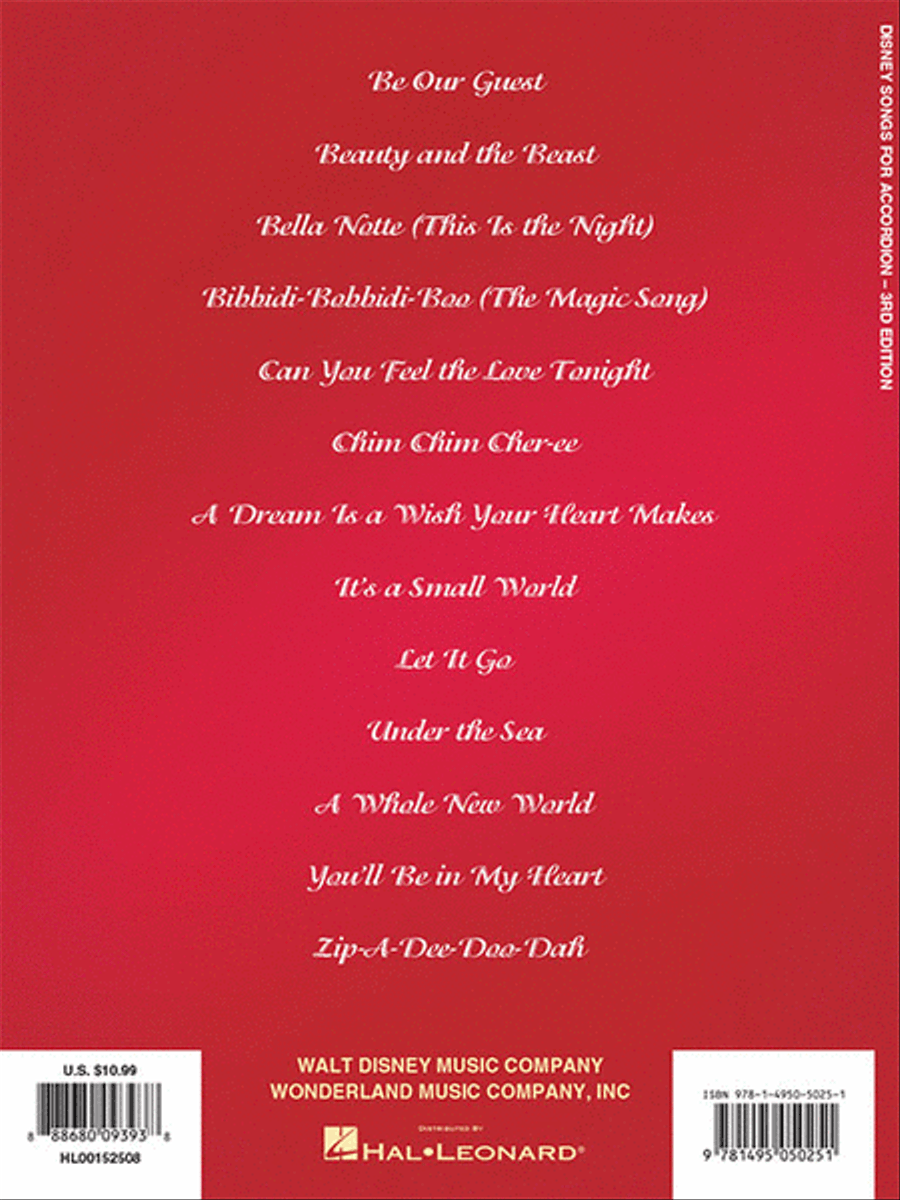 Disney Songs for Accordion – 3rd Edition Accordion scores gallery preview page 7