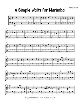 A Simple Waltz for Marimba