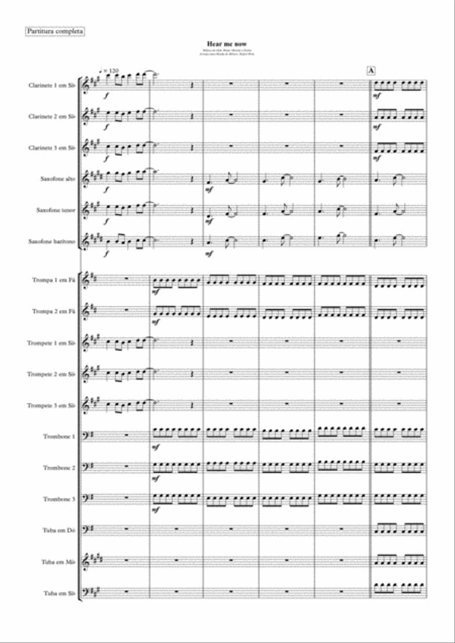 Hear Me Now Hear Me Now Small Ensemble scores gallery preview page 1