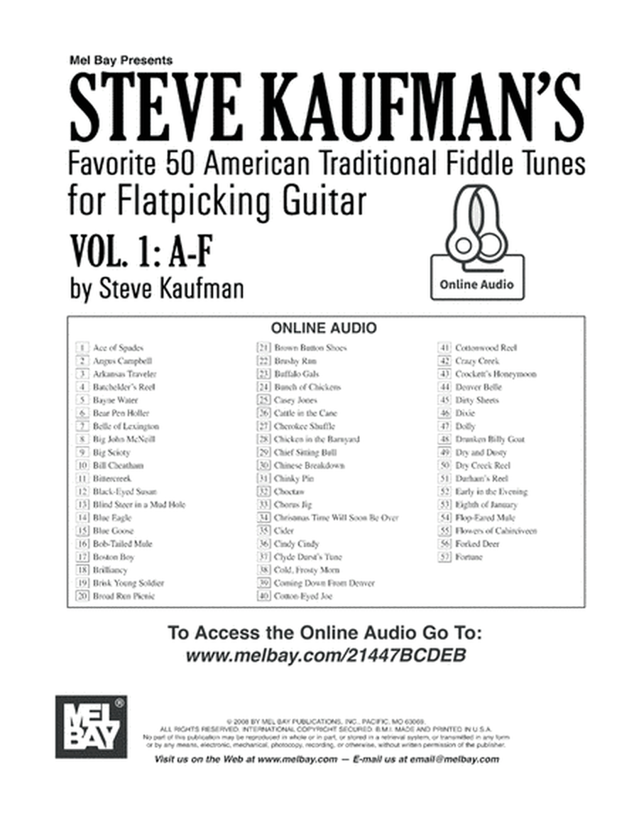 Steve Kaufman's Favorite 50 American Traditional Fiddle Tunes image number null