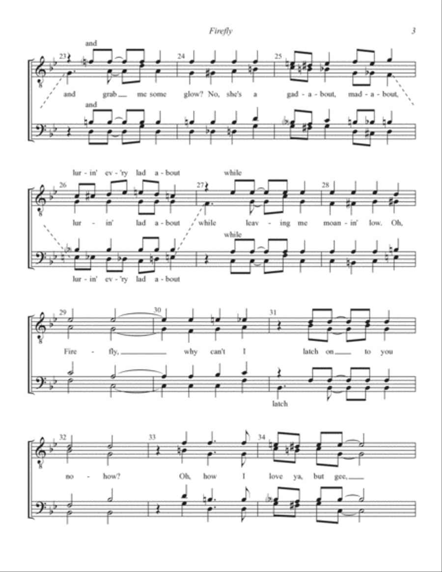 Firefly (arr. Barbershop Harmony Society)