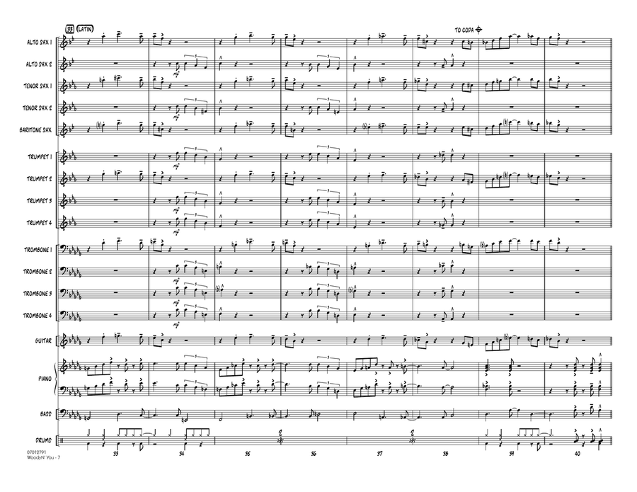Woodyn' You - Conductor Score (Full Score) Jazz Ensemble scores gallery preview page 6