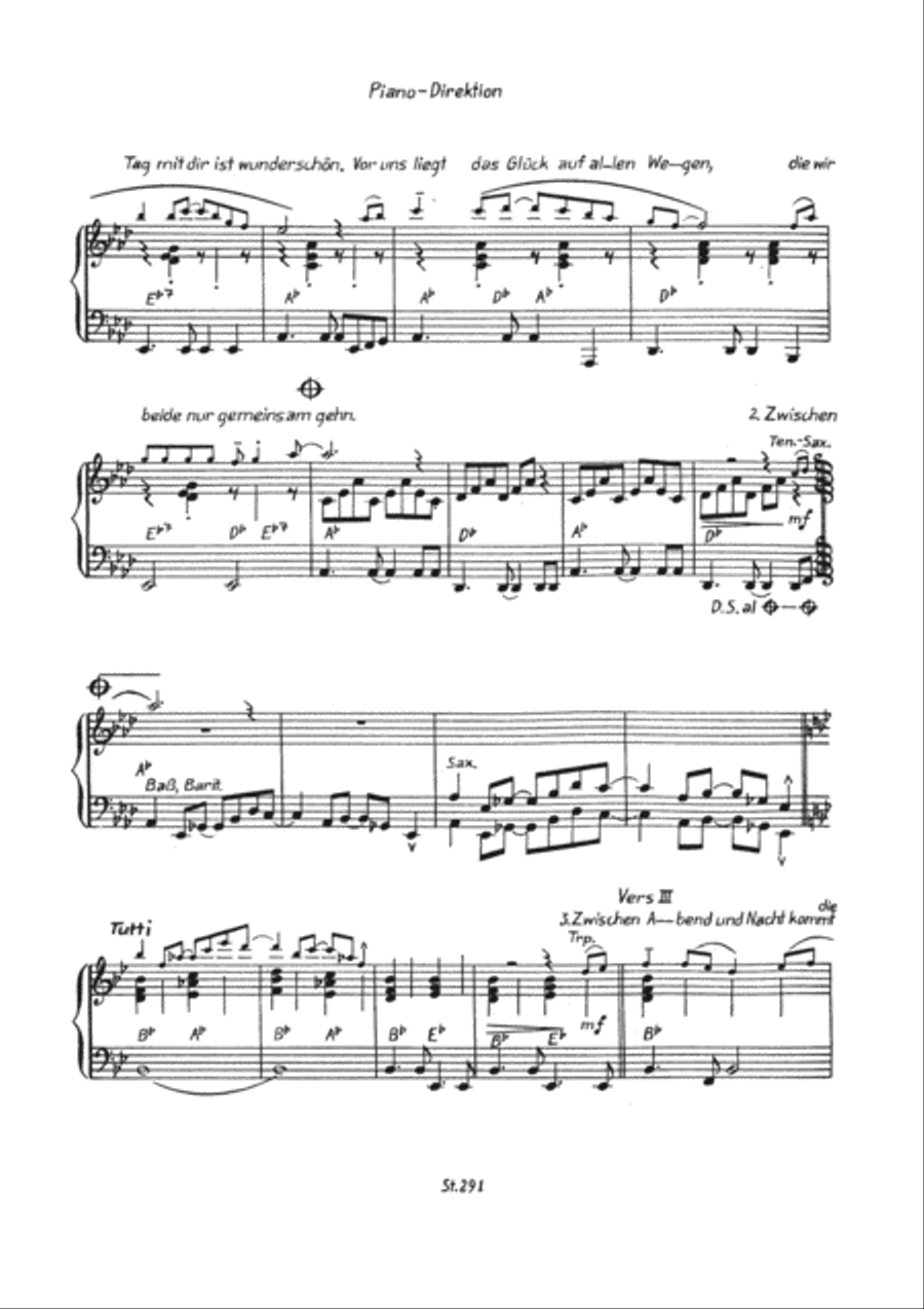 Uber uns strahlt hell der Stern der Liebe Tenor Saxophone scores gallery preview page 6