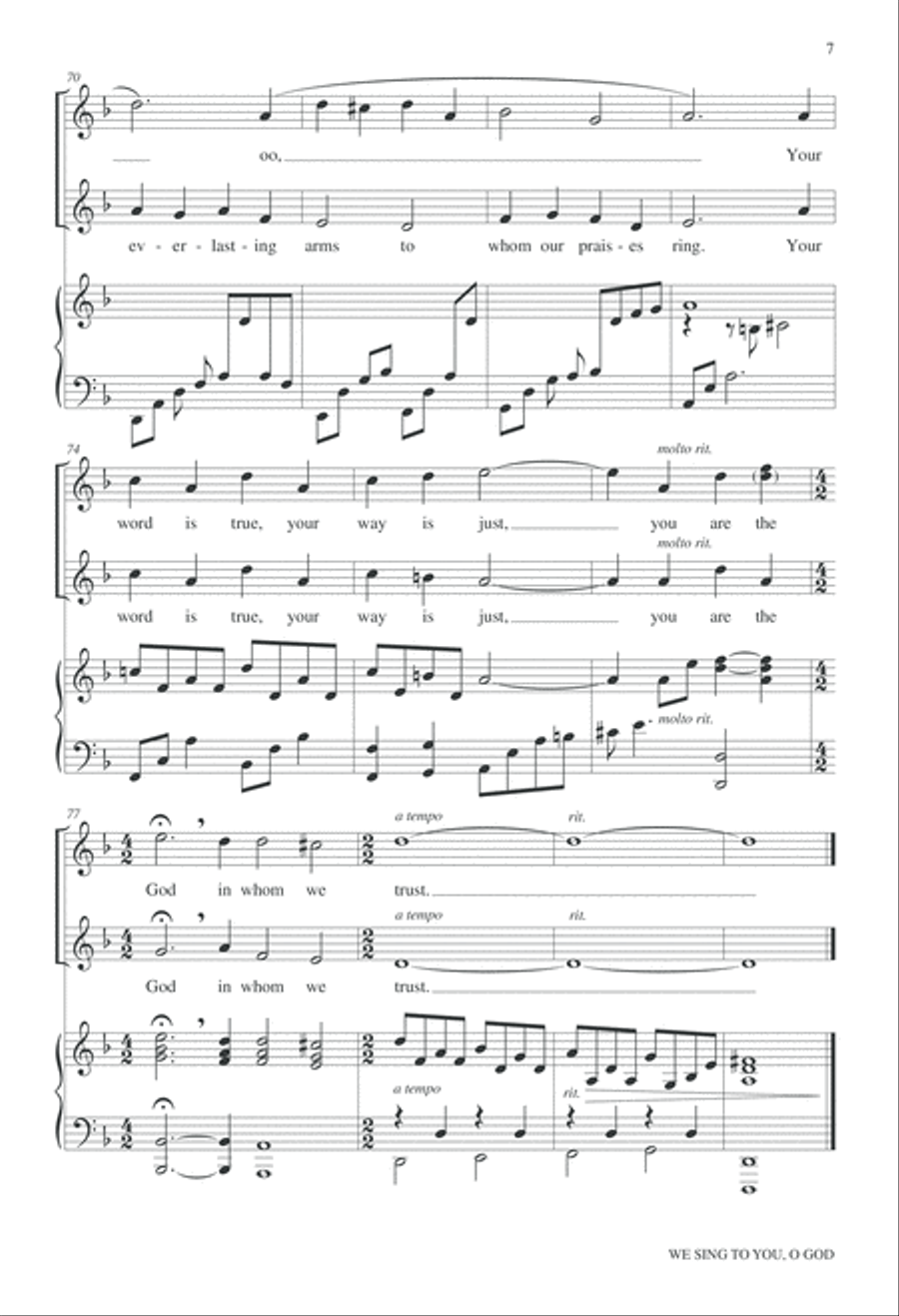 We Sing to You O God We Sing to You O God 2-Part scores gallery preview page 8