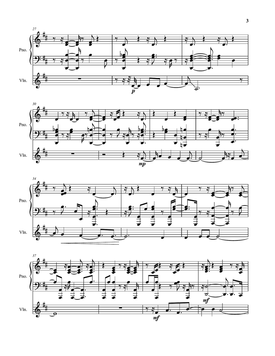 Strange Violin Solo scores gallery preview page 3