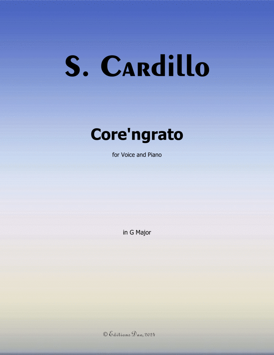 Corengrato, by S. Cardillo, in G Major Voice scores gallery preview page 1
