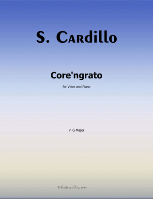 Book cover for Corengrato, by S. Cardillo, in G Major
