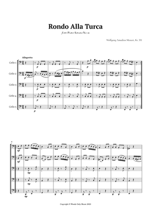 Rondo Alla Turca by Mozart for Cello Quintet