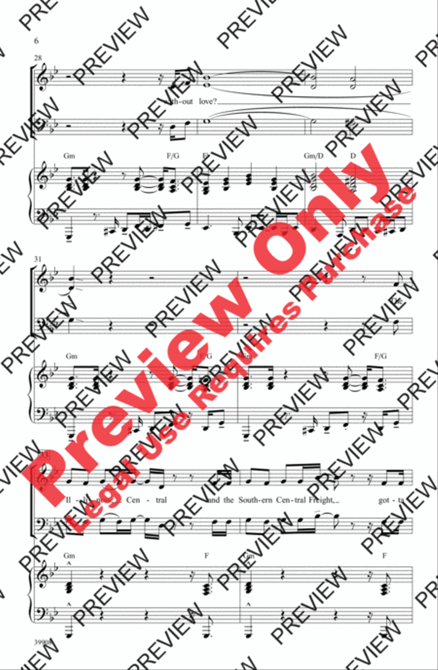 Long Train Runnin' Long Train Runnin' 3-Part scores gallery preview page 6