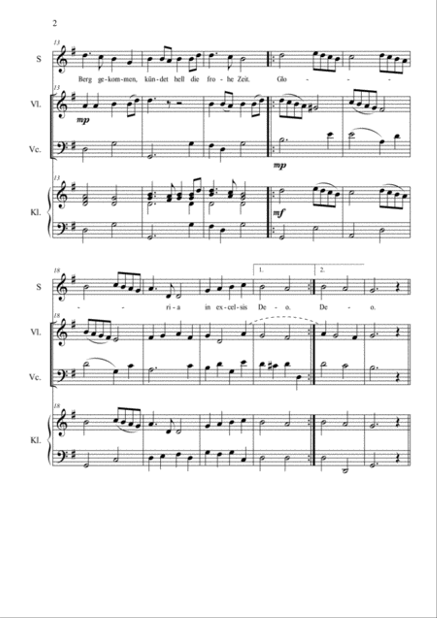 Gloria (Haben Engel wir vernommen) Voice scores gallery preview page 2
