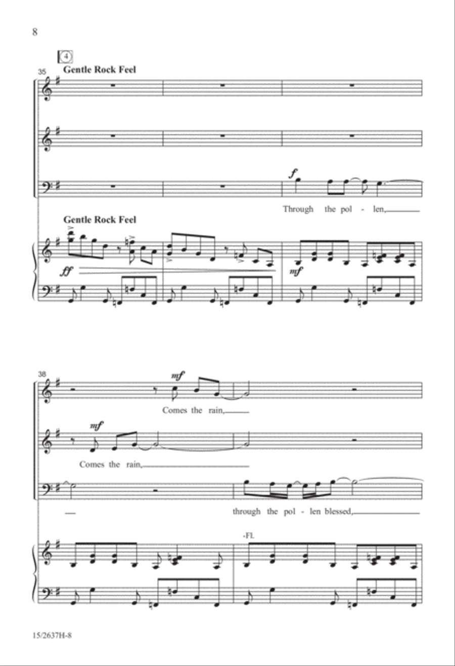 Comes the Rain With Me 3-Part scores gallery preview page 9