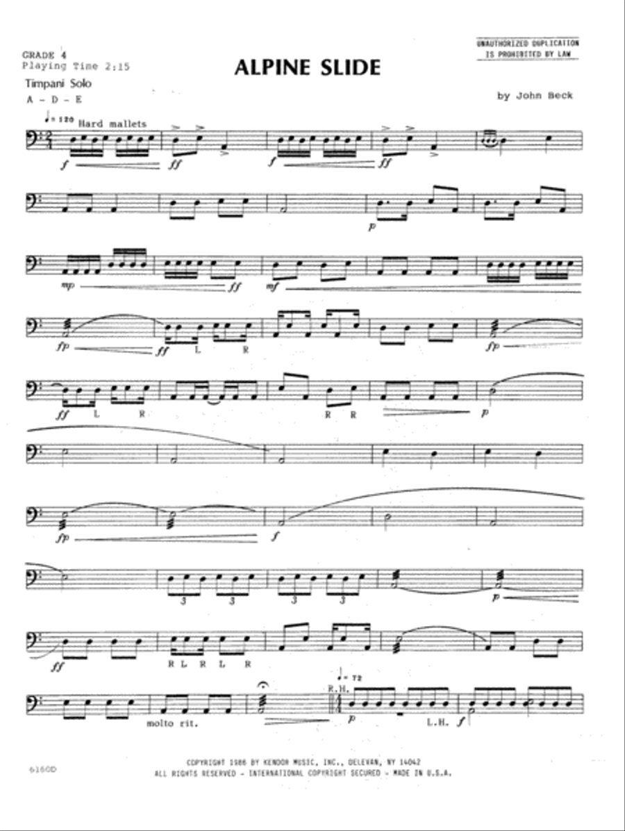Alpine Slide Alpine Slide Percussion scores gallery preview page 2