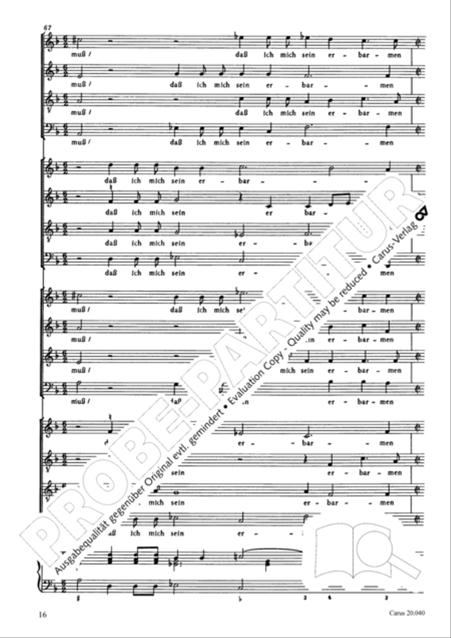Is Ephraim my dear son? (Ist nicht Ephraim mein teurer Sohn) 4-Part scores gallery preview page 17