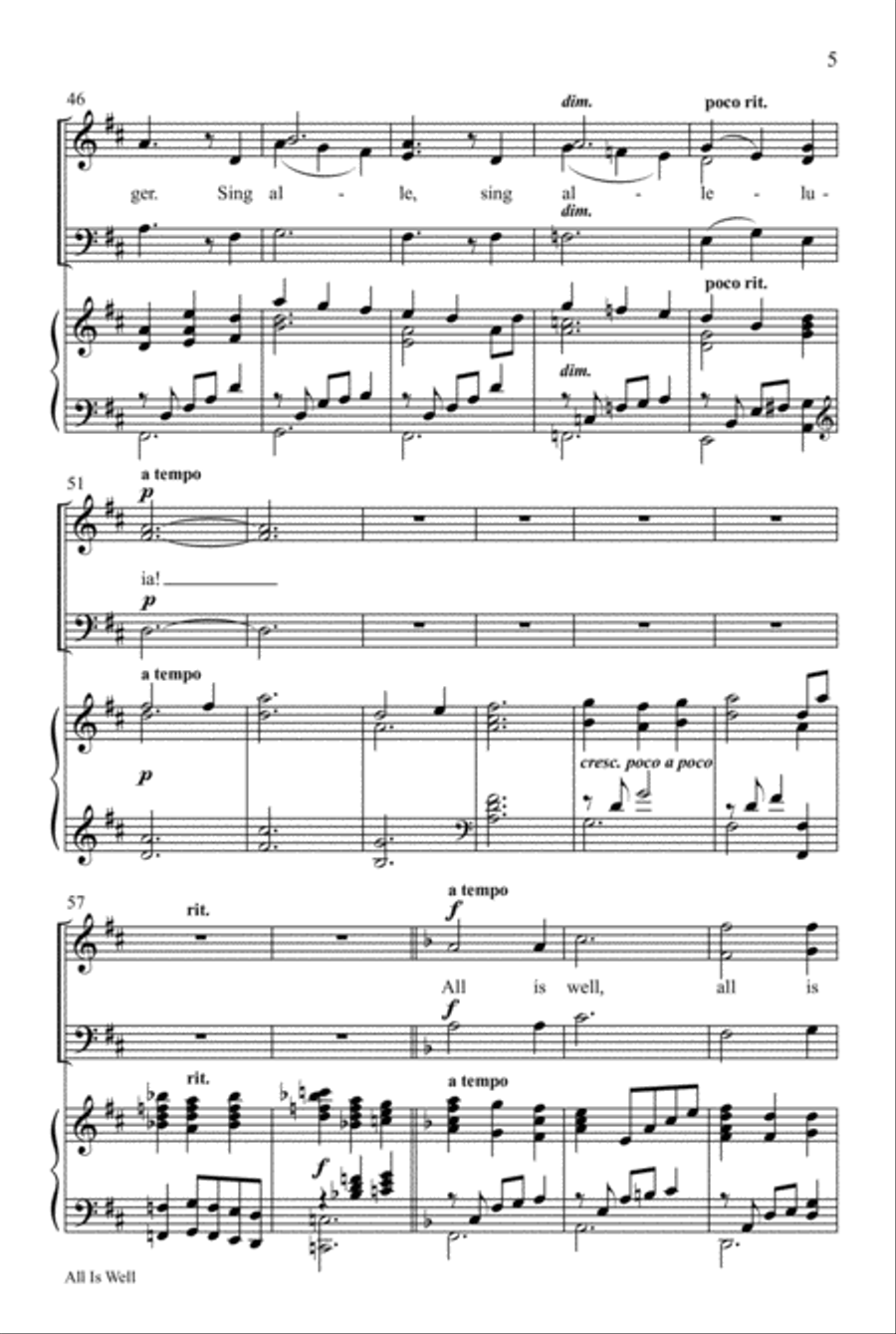 All Is Well All Is Well 3-Part scores gallery preview page 6