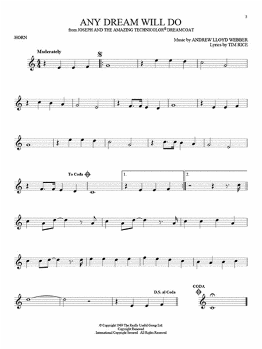 101 Broadway Songs for Horn Collection / Songbook scores gallery preview page 5