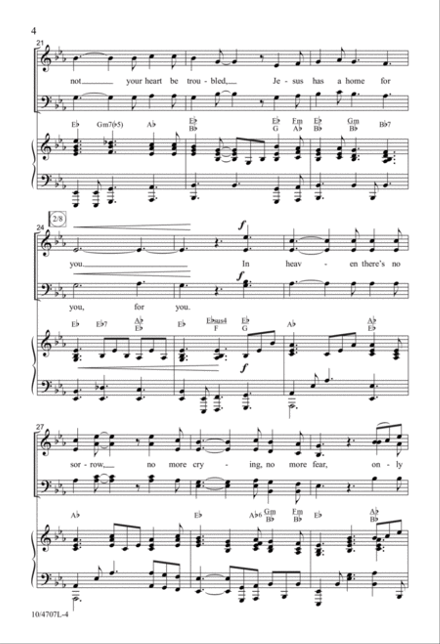 Let Not Your Heart Be Troubled 4-Part scores gallery preview page 4