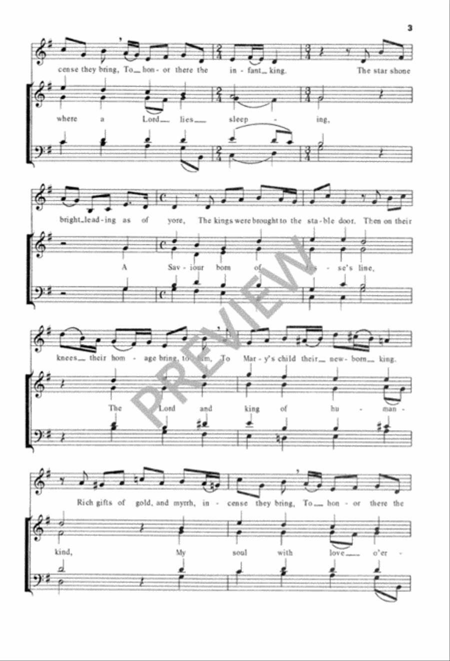 The Three Kings The Three Kings 4-Part scores gallery preview page 4