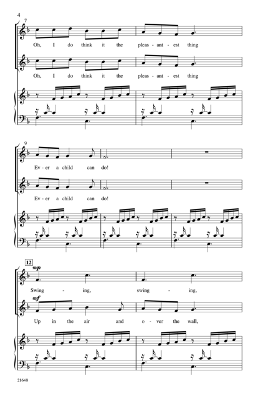 Three Poems (from A Child's Garden of Verses) 2-Part scores gallery preview page 3