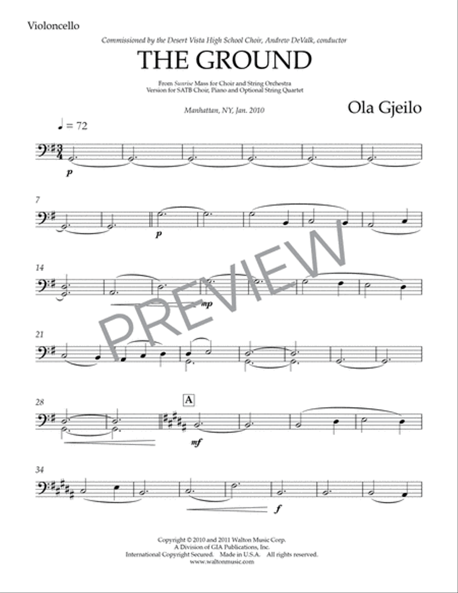 The Ground (Full Score and Instrumental Parts) Choir scores gallery preview page 27