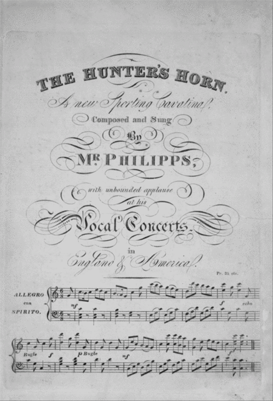 The Hunter's Horn. A New Sporting Cavatina Horn scores gallery preview page 1