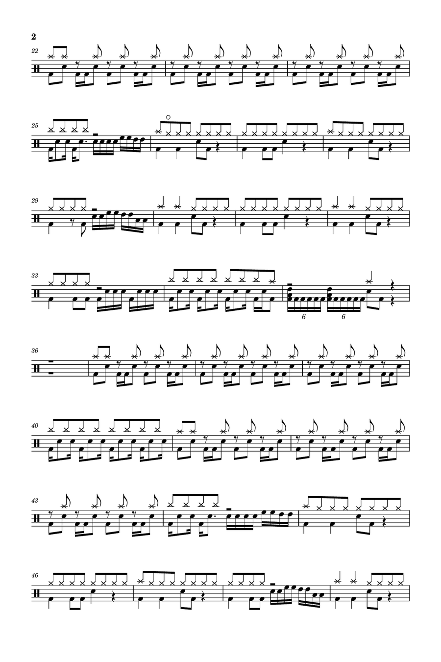 God Damn God Damn Drum Set scores gallery preview page 2