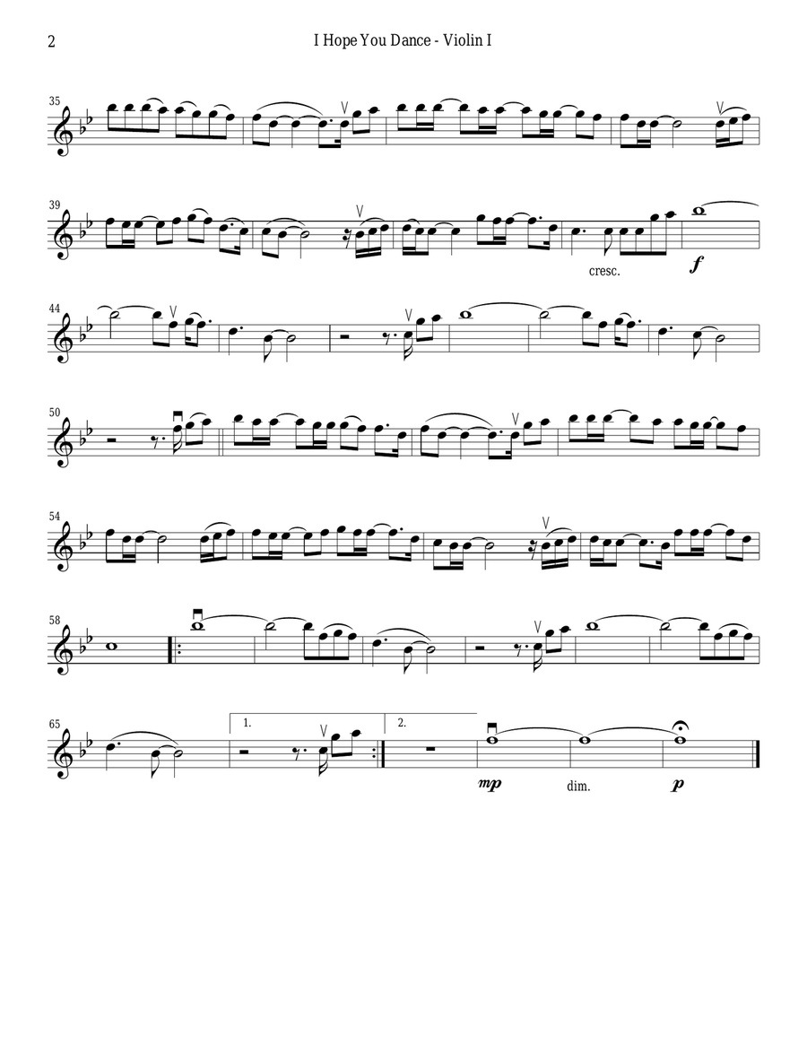 I Hope You Dance I Hope You Dance String Quartet scores gallery preview page 2