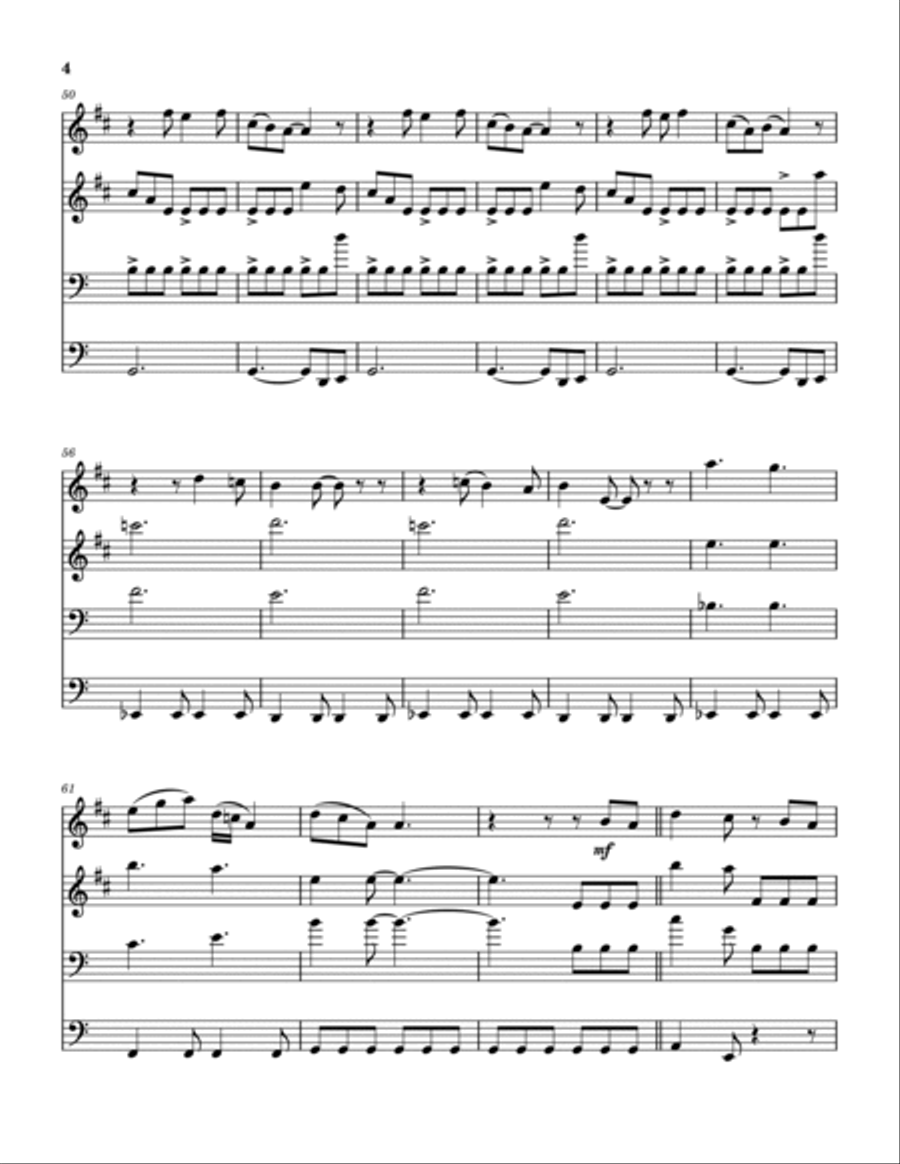 Sail On Sailor Brass Quartet scores gallery preview page 5