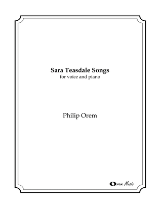 Sara Teasdale Songs