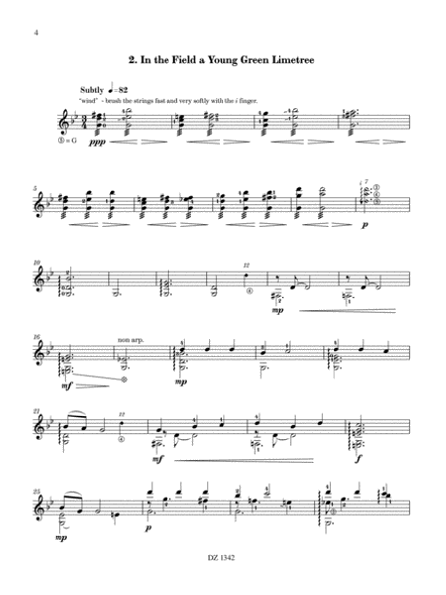 9 Miniatures Classical Guitar scores gallery preview page 4